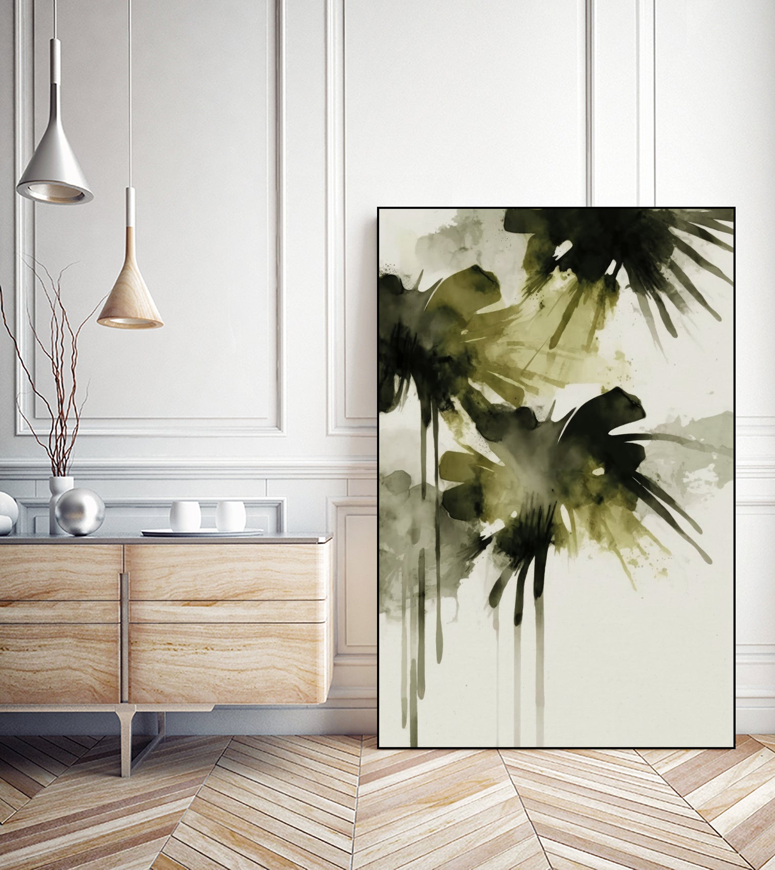 Green flowers no 2 by Treechild on GIANT ART - treechild abstract treechild