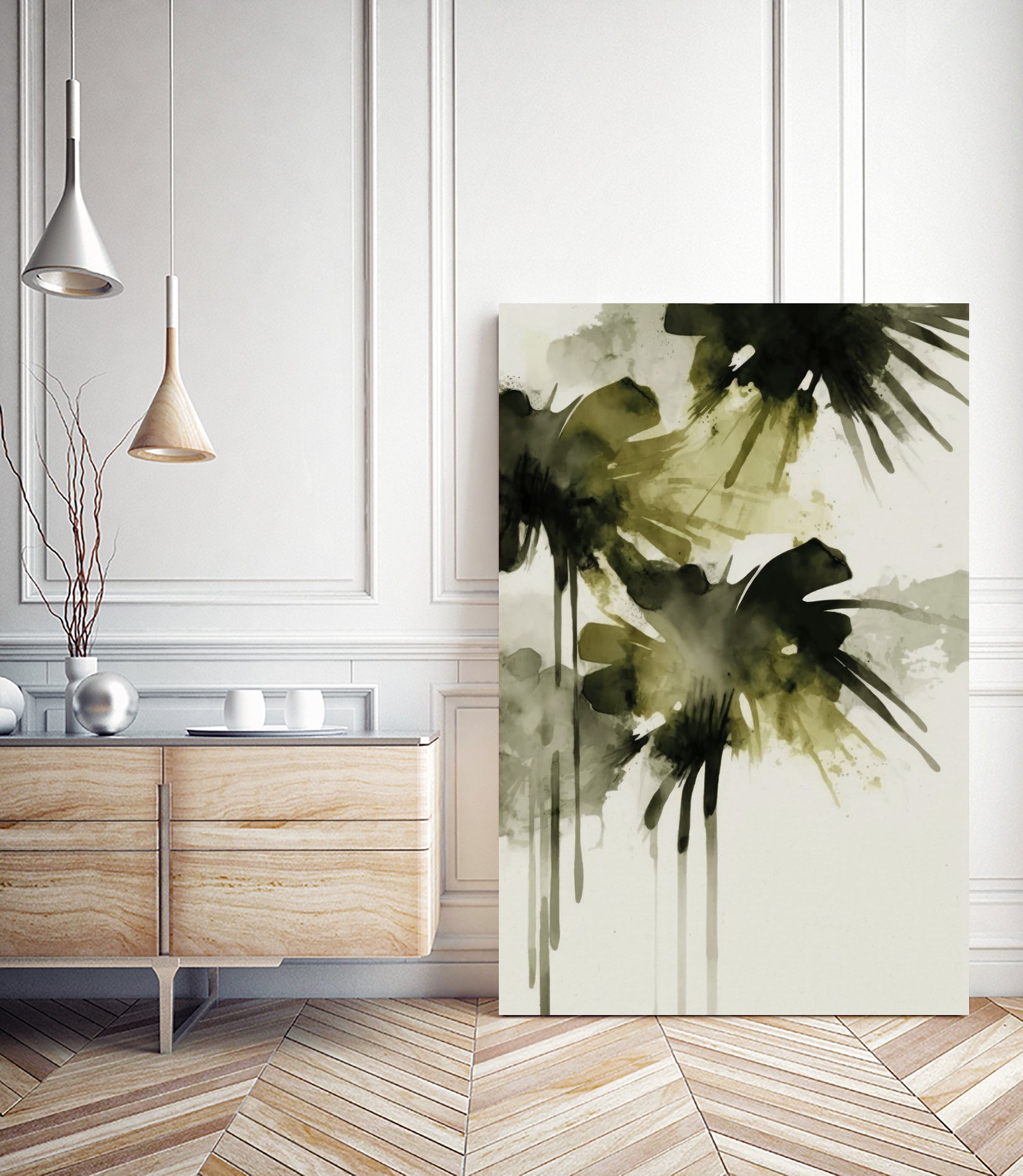 Green flowers no 2 by Treechild on GIANT ART - treechild abstract treechild