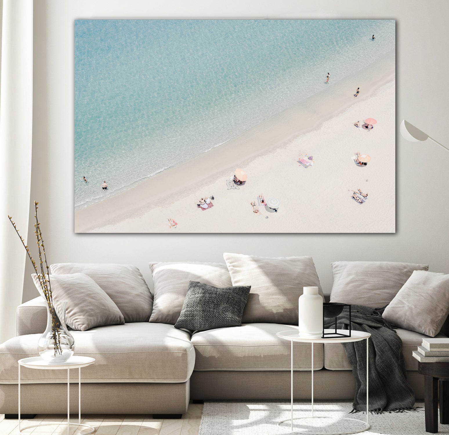 Aerial beach view by Photolovers on GIANT ART - landscape sunbathing