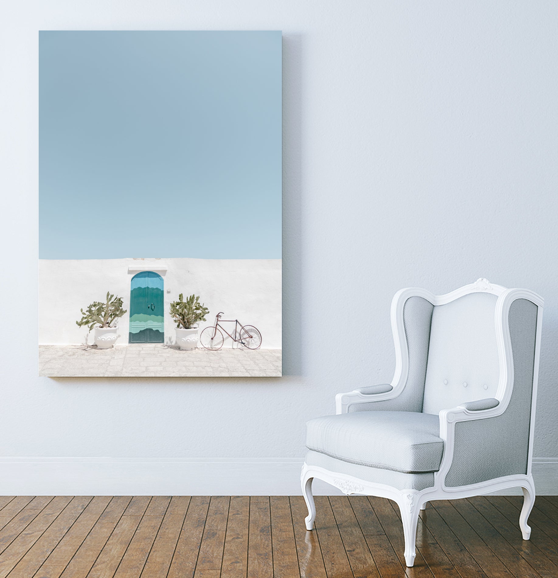 Ostuni blue door by Photolovers on GIANT ART - photography sky