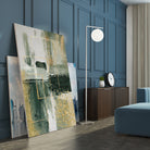 Green and Gold Moment 3 by Sally on GIANT ART - illustration sally ann moss