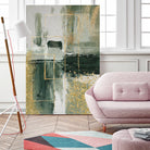 Green and Gold Moment 3 by Sally on GIANT ART - illustration sally ann moss