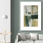 Green and Gold Moment 3 by Sally on GIANT ART - illustration sally ann moss