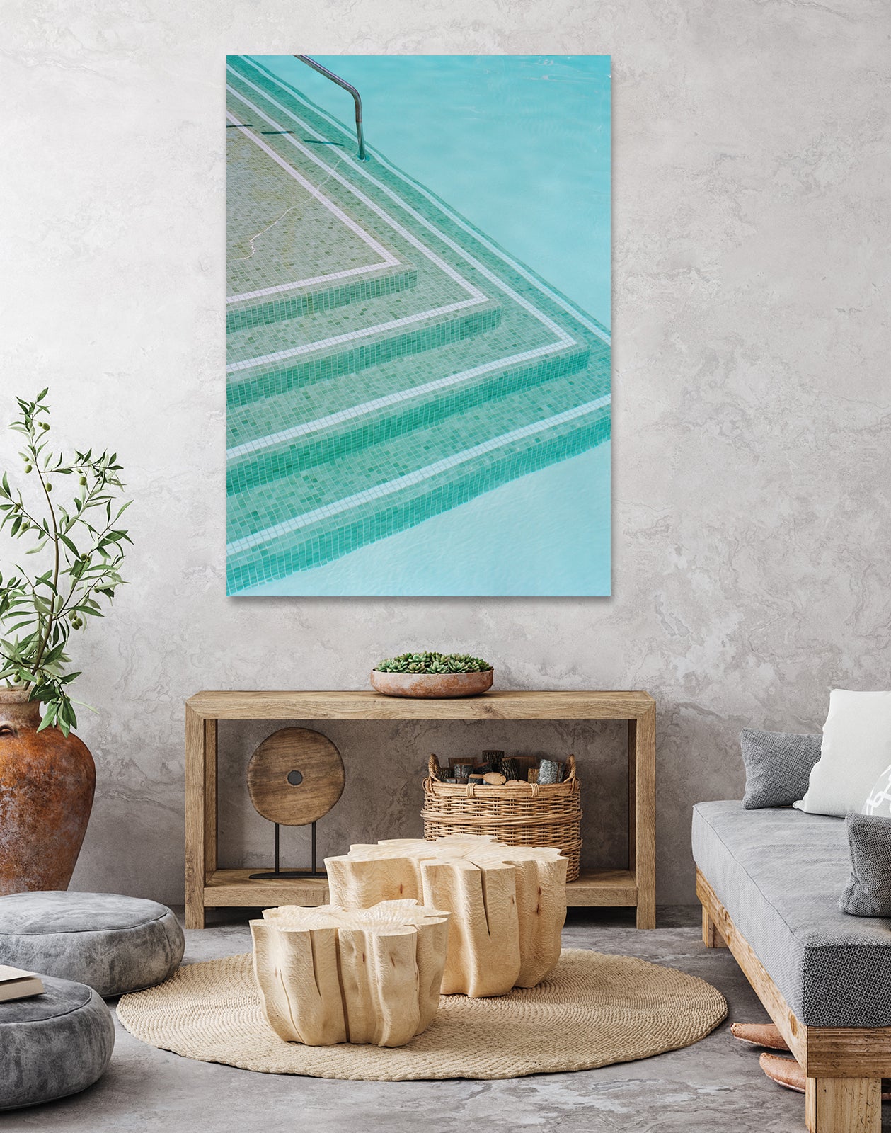 Palm Springs Pool Day II by Bethany on GIANT ART - photography aqua