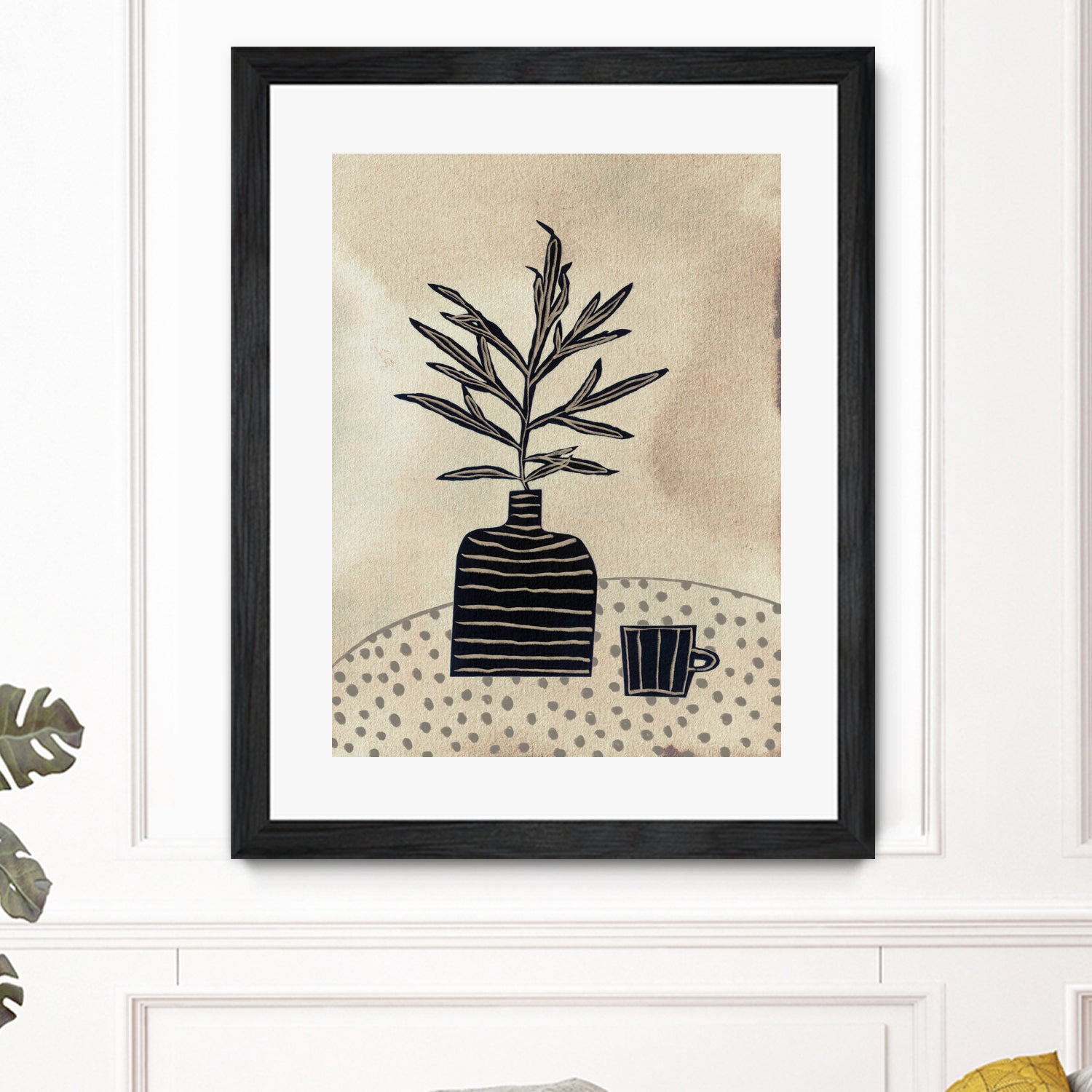 Still Life With a Vase and a Cup of Coffee by Alisa on GIANT ART - illustration drawing