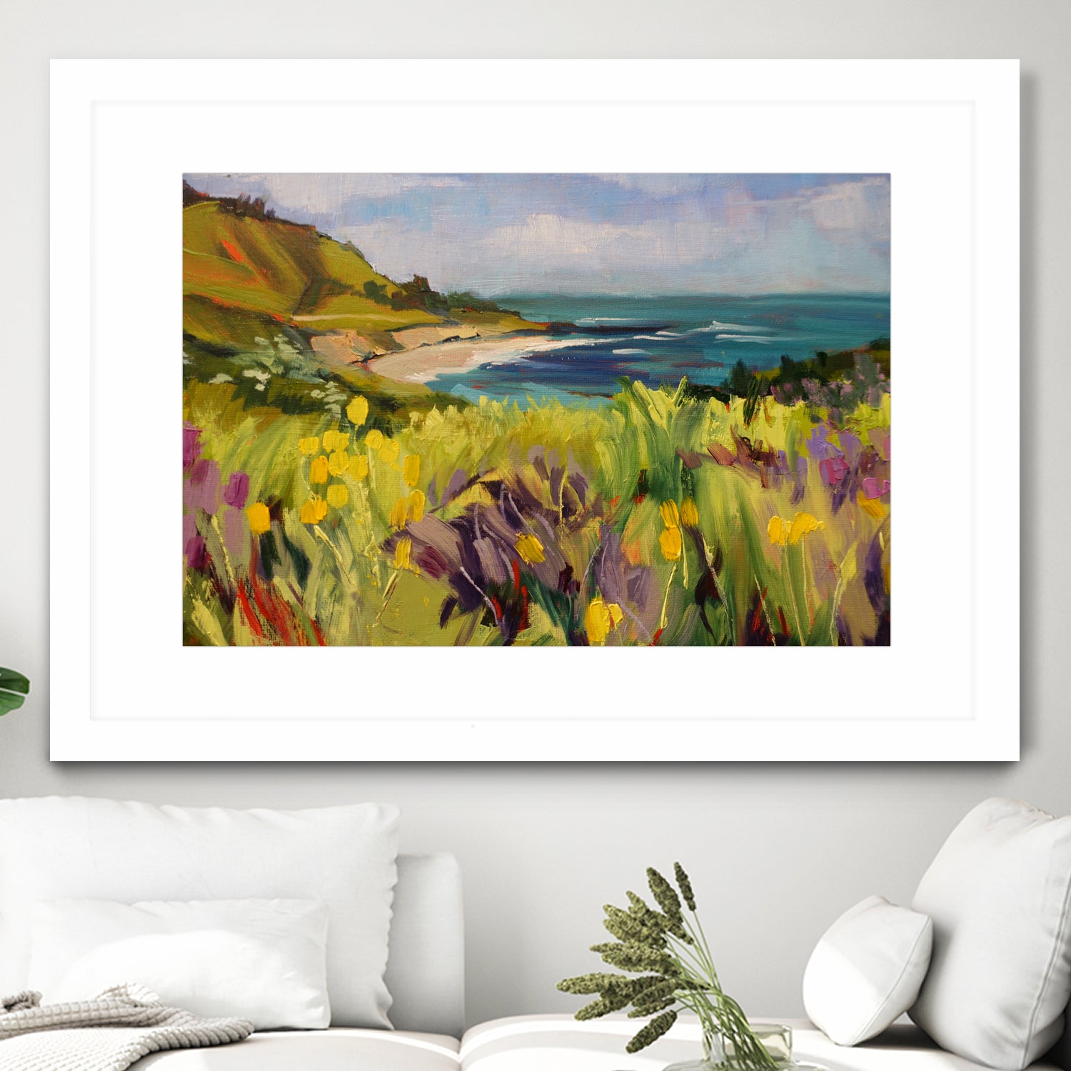 Coastal California  by Maxine Shore  on GIANT ART - green landscape  coast