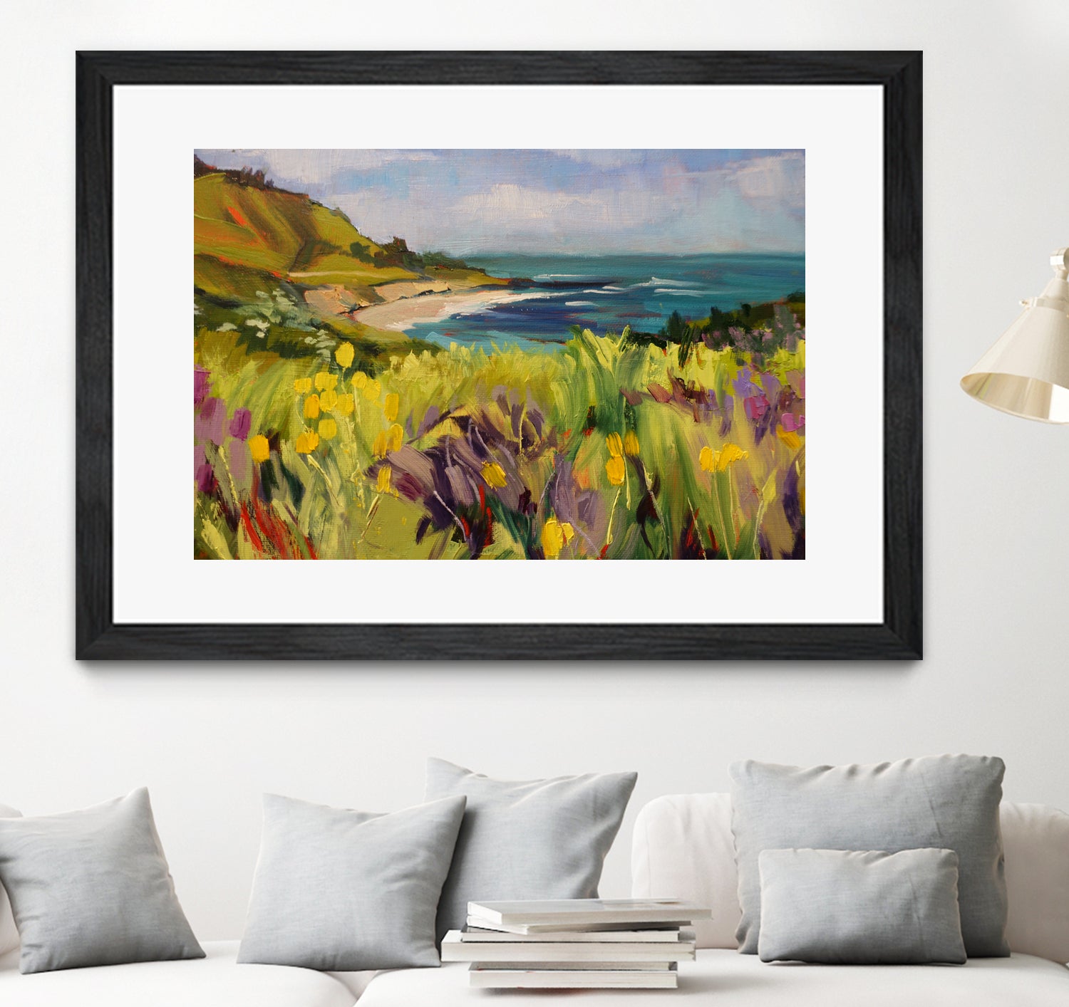 Coastal California  by Maxine Shore  on GIANT ART - green landscape  coast