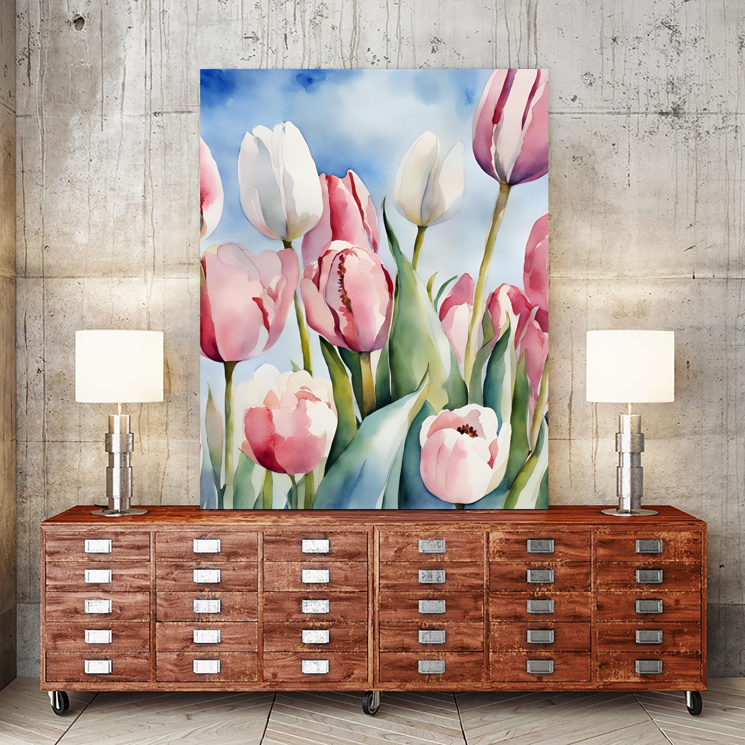 Tulpenfeld by Ohkimiko on GIANT ART - illustration tulpen