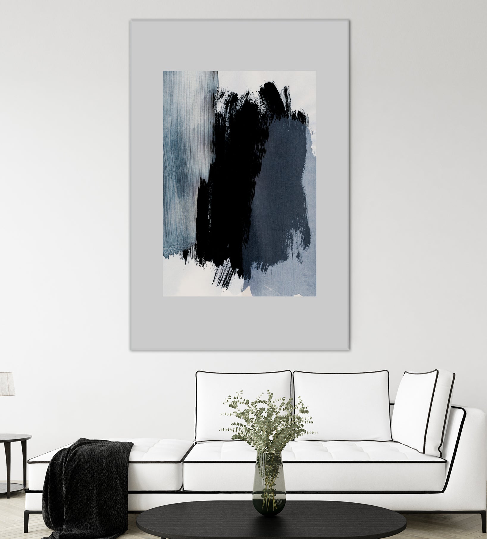 Abstract Brush Strokes 15 by Mareike on GIANT ART - blue illustration painted