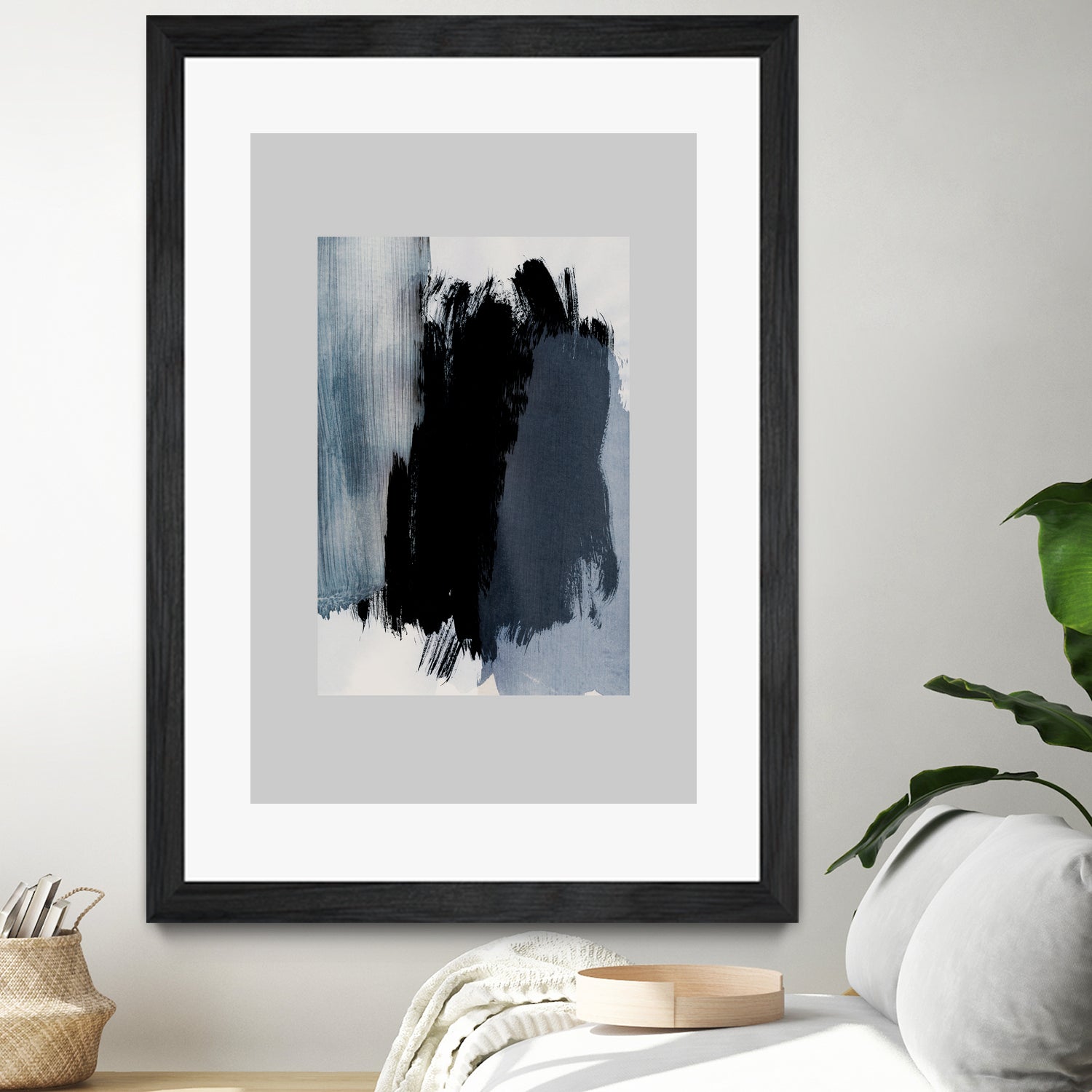 Abstract Brush Strokes 15 by Mareike on GIANT ART - blue illustration painted