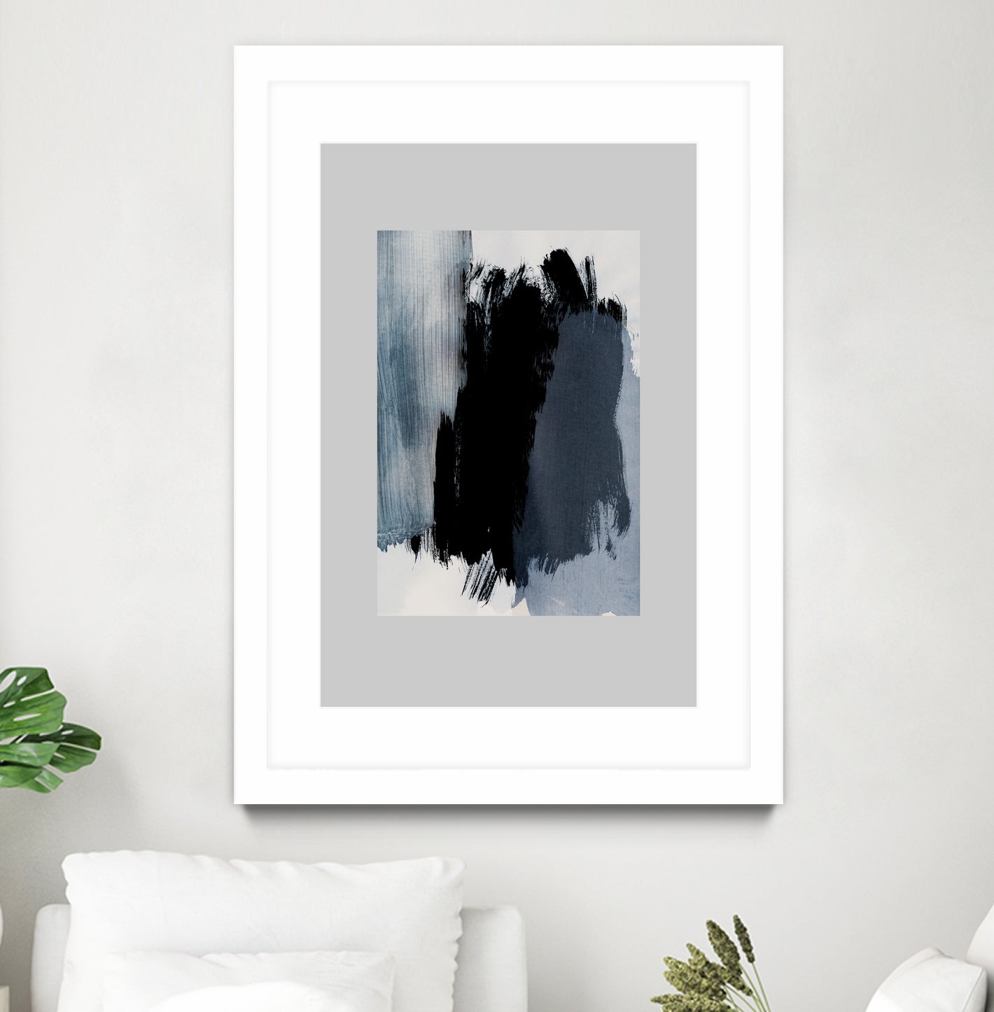 Abstract Brush Strokes 15 by Mareike on GIANT ART - blue illustration painted