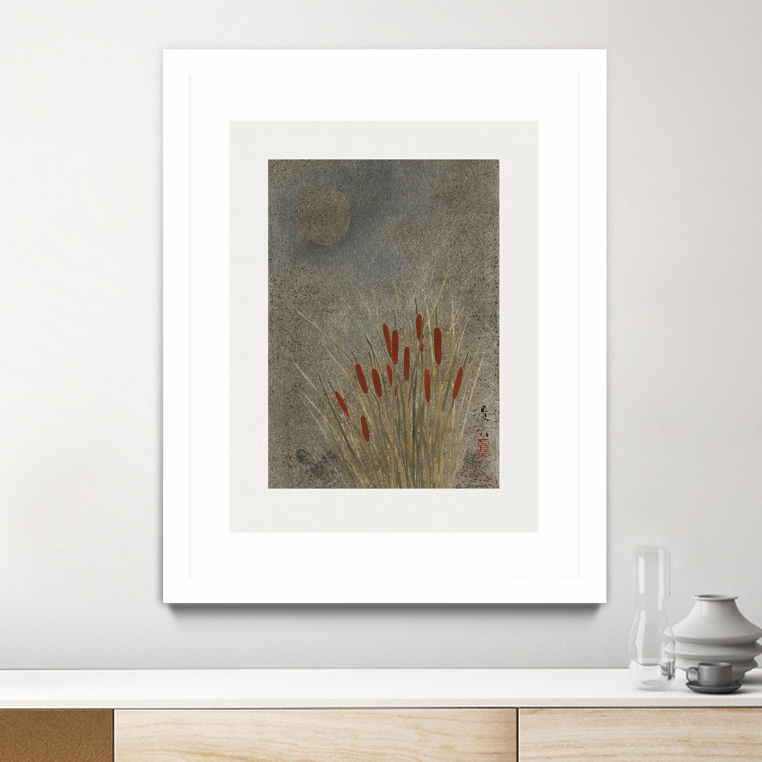 Japanese Grass Field At Night (1807a¬Ä¬ì1891) by Shibata Zeshin on GIANT ART - 9449 illustration