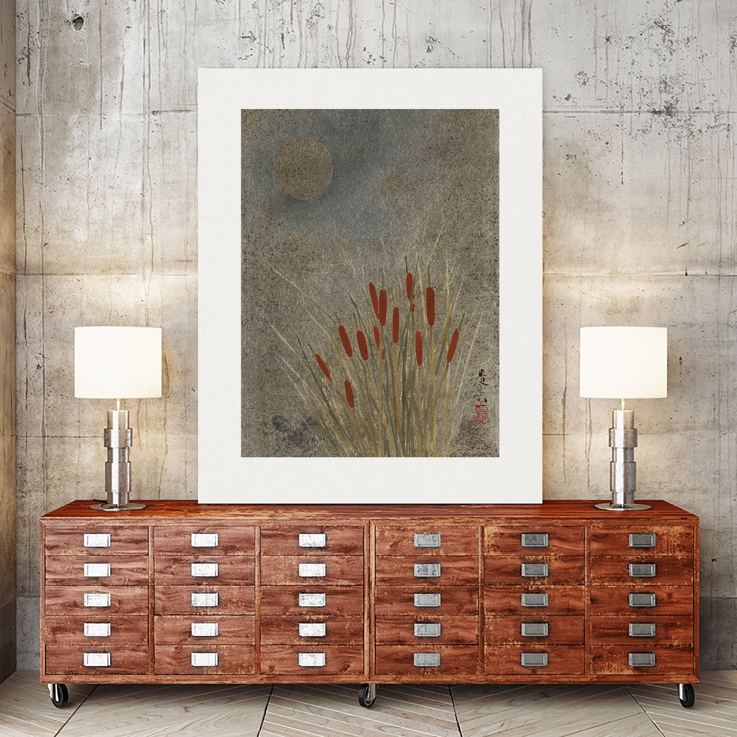 Japanese Grass Field At Night (1807a¬Ä¬ì1891) by Shibata Zeshin on GIANT ART - 9449 illustration