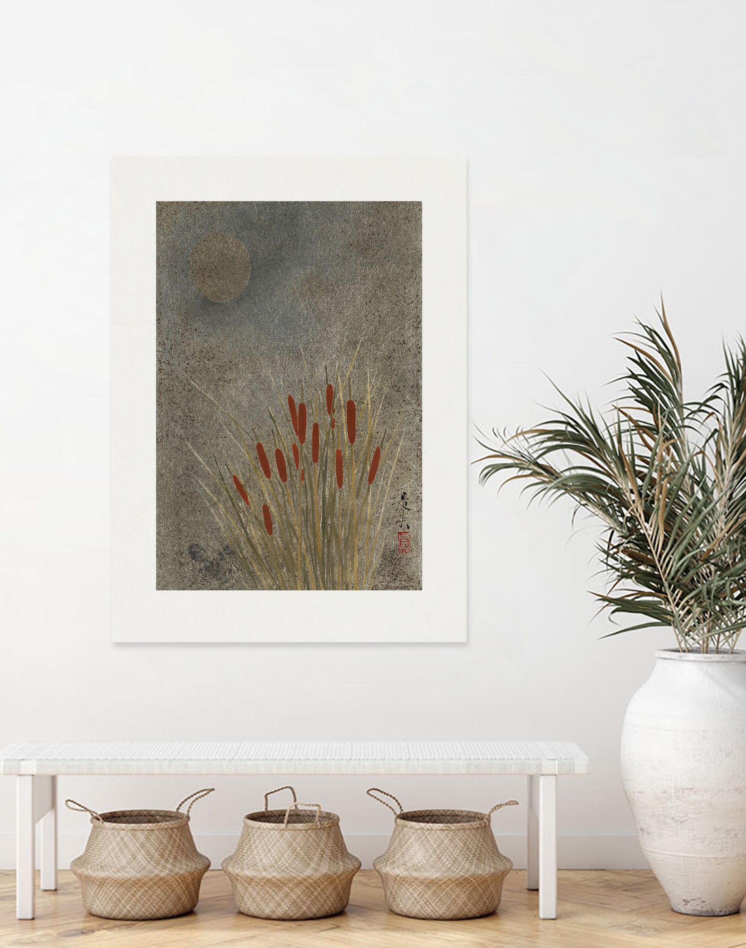 Japanese Grass Field At Night (1807a¬Ä¬ì1891) by Shibata Zeshin on GIANT ART - 9449 illustration