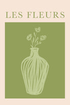 Potted Florals Beige and Green by Grace Digital Art on GIANT ART - flowers and plants text