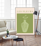 Potted Florals Beige and Green by Grace Digital Art on GIANT ART - flowers and plants text