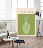 Potted Florals Beige and Green by Grace Digital Art on GIANT ART - flowers and plants text