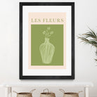 Potted Florals Beige and Green by Grace Digital Art on GIANT ART - flowers and plants text
