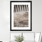 Shadow of lines at vintage wall by Photolovers on GIANT ART - abstract ground