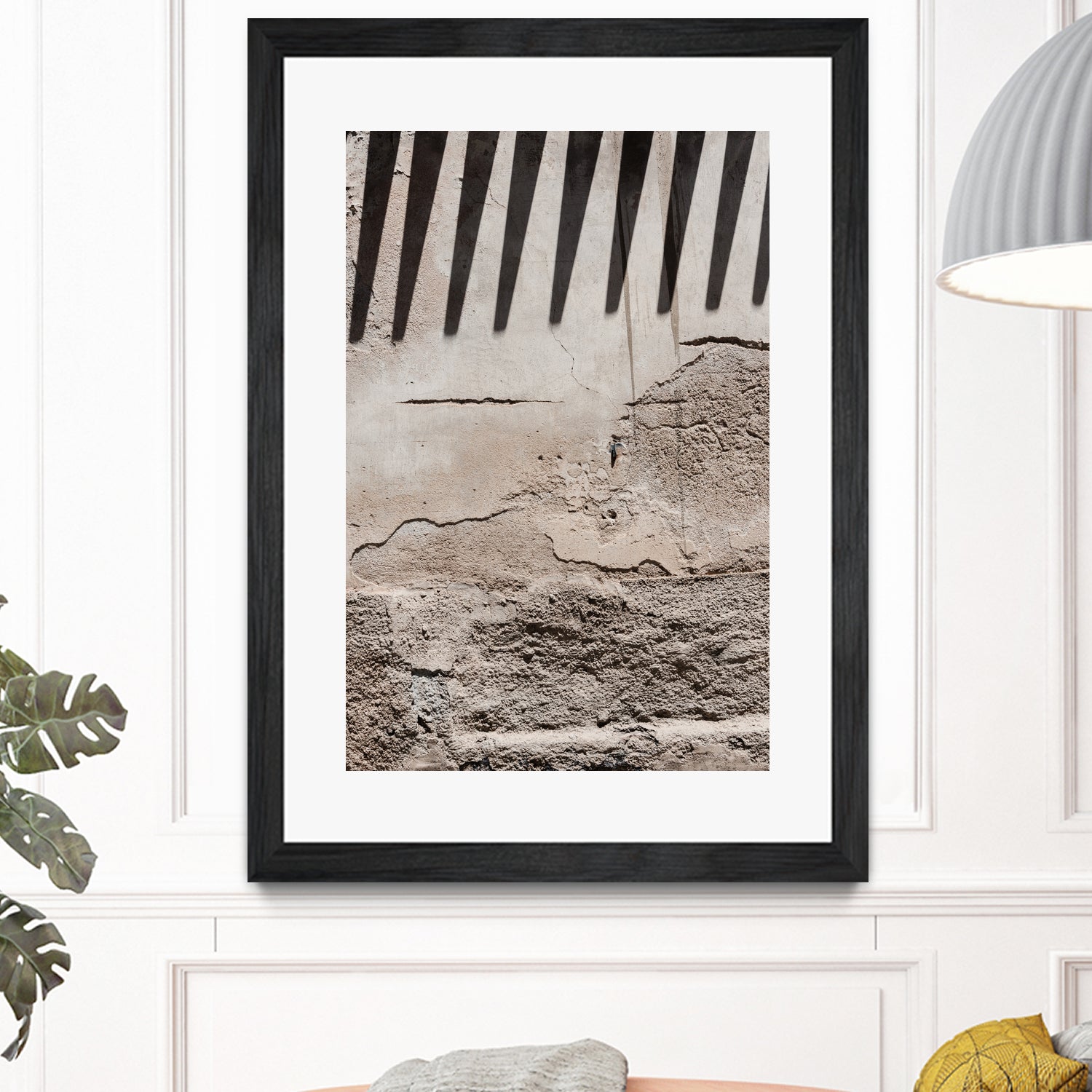 Shadow of lines at vintage wall by Photolovers on GIANT ART - abstract ground