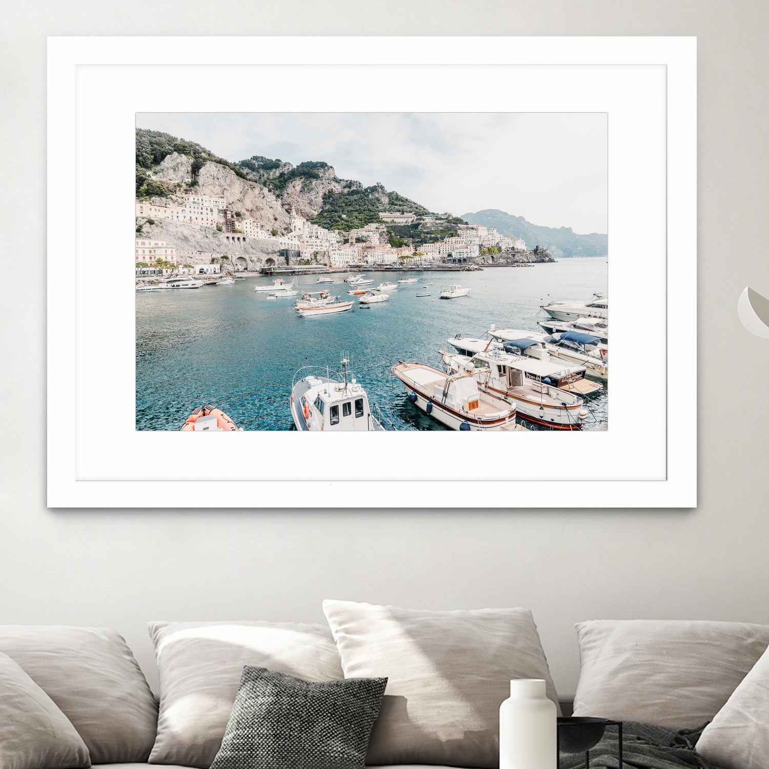 Amalfi coast with boats #2 by Photolovers on GIANT ART - landscape harmony