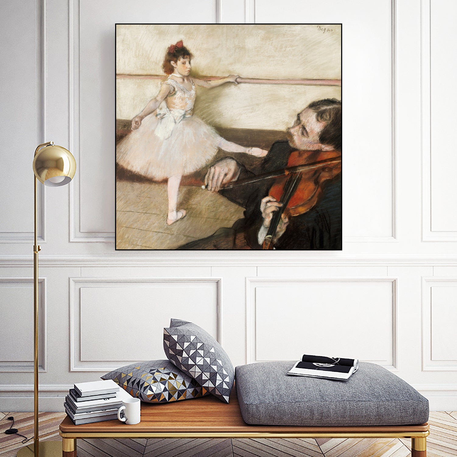 The Dance Lesson by Edgar Degas on GIANT ART - 3543 illustration