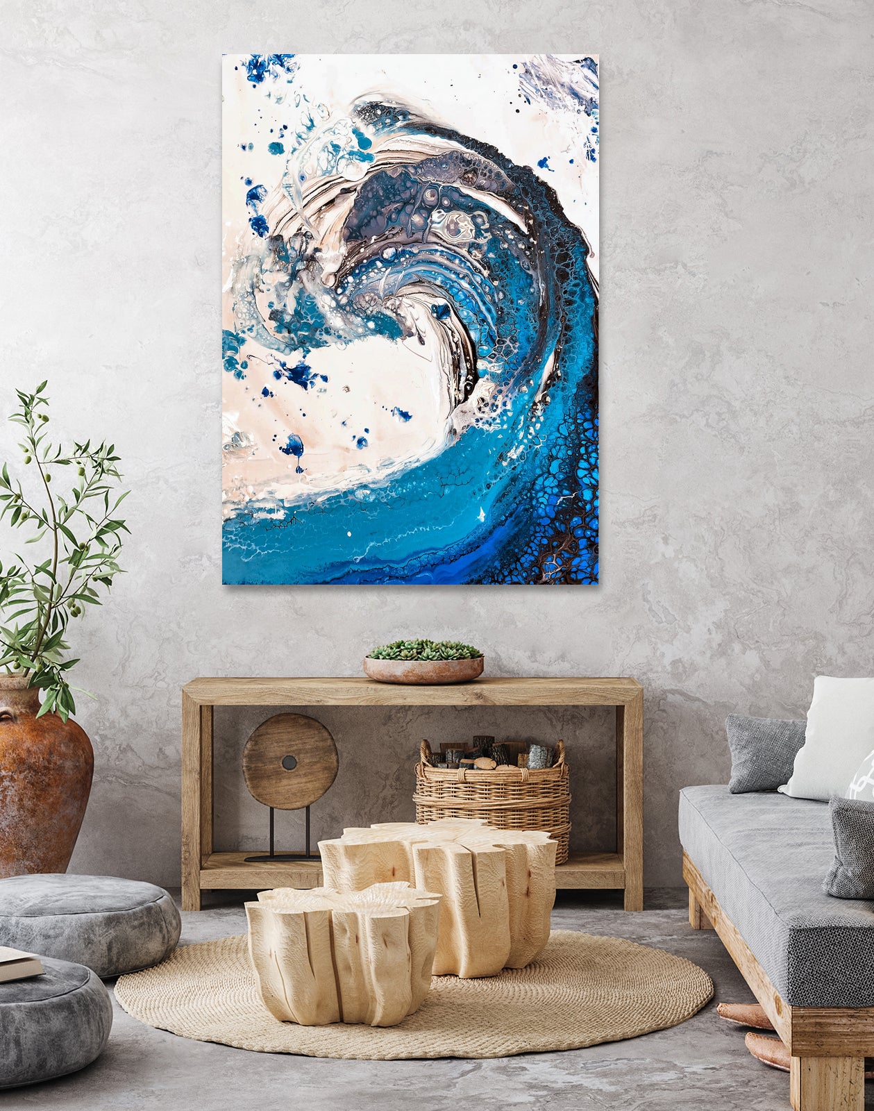Crazy Wave by Anda Bieza on GIANT ART - abstract painting