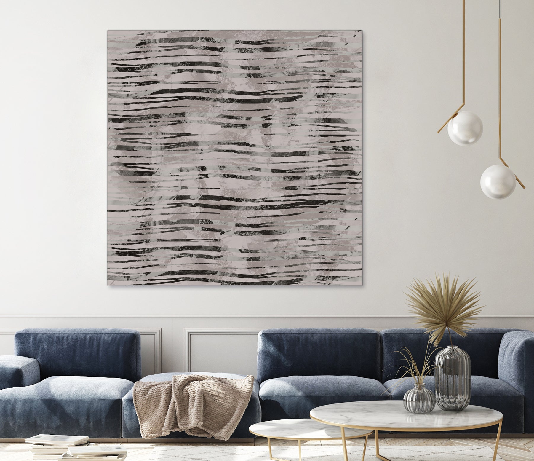 Minimal Organic Wavy Lines 7 by cartissi on GIANT ART - abstract sketch