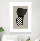 Checkered Abstraction by MIUUS STUDIO on GIANT ART - black shapes 
