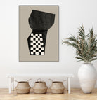 Checkered Abstraction by MIUUS STUDIO on GIANT ART - black shapes 