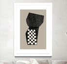 Checkered Abstraction by MIUUS STUDIO on GIANT ART - black shapes 