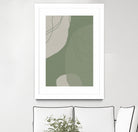 Modern Abstract Minimalist  Shapes In Sage and White  0008 by Dina Dankers on GIANT ART - abstract drawing