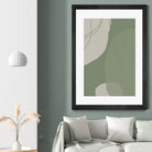 Modern Abstract Minimalist  Shapes In Sage and White  0008 by Dina Dankers on GIANT ART - abstract drawing