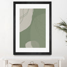 Modern Abstract Minimalist  Shapes In Sage and White  0008 by Dina Dankers on GIANT ART - abstract drawing