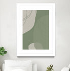 Modern Abstract Minimalist  Shapes In Sage and White  0008 by Dina Dankers on GIANT ART - abstract drawing