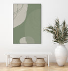 Modern Abstract Minimalist  Shapes In Sage and White  0008 by Dina Dankers on GIANT ART - abstract drawing