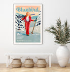 The Bluebird Daily Pinup Ski Art by The Whiskey Ginger on GIANT ART - figurative text