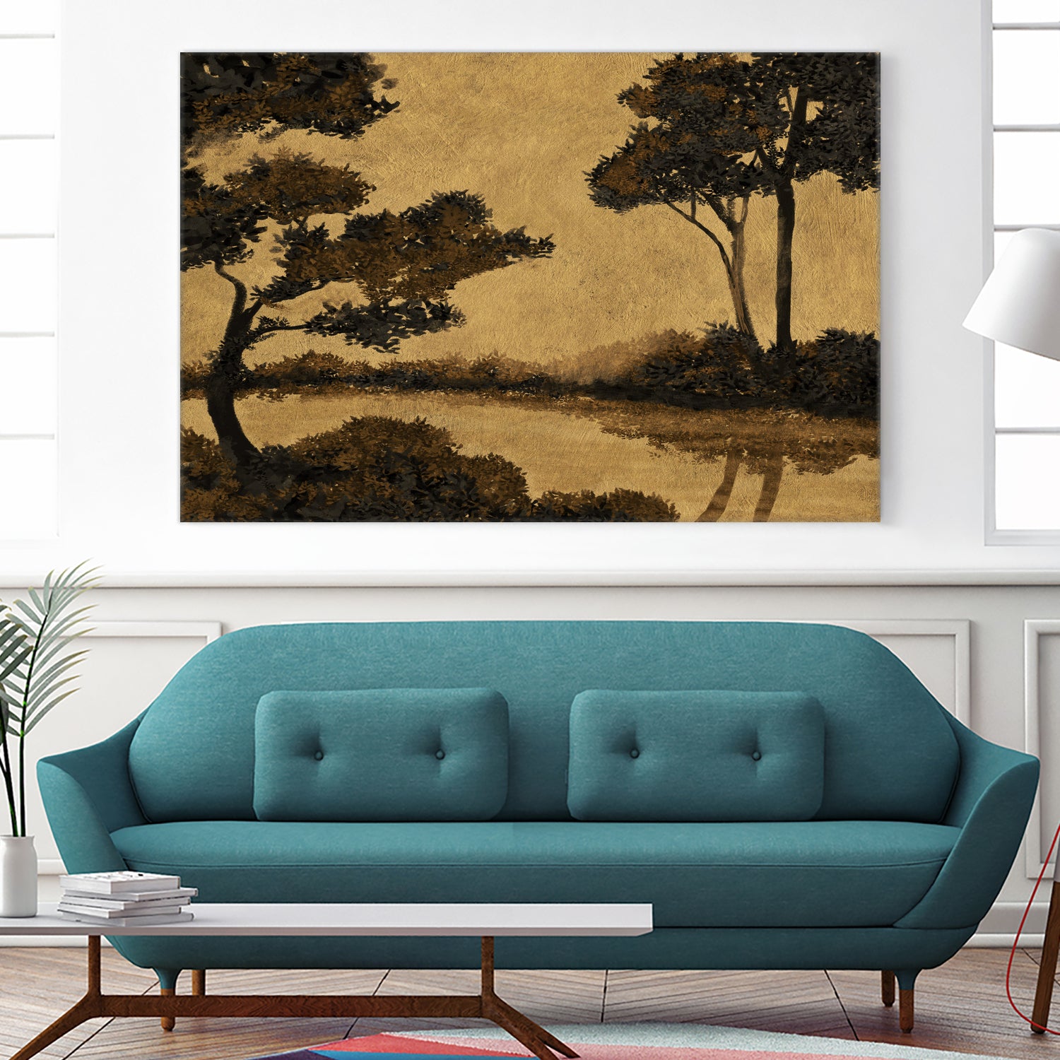 Wooland Pond by Dan Hobday on GIANT ART - nature and landscapes painting