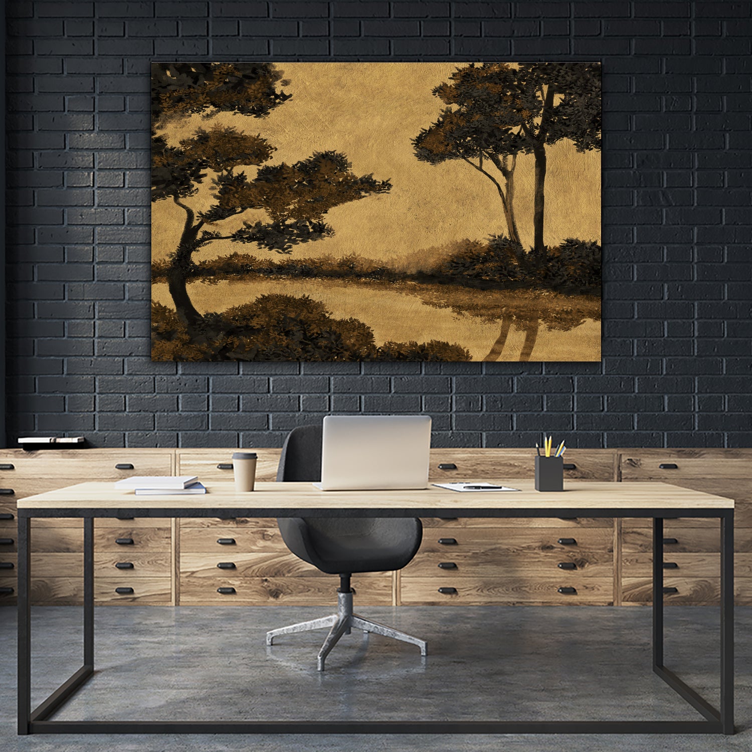 Wooland Pond by Dan Hobday on GIANT ART - nature and landscapes painting