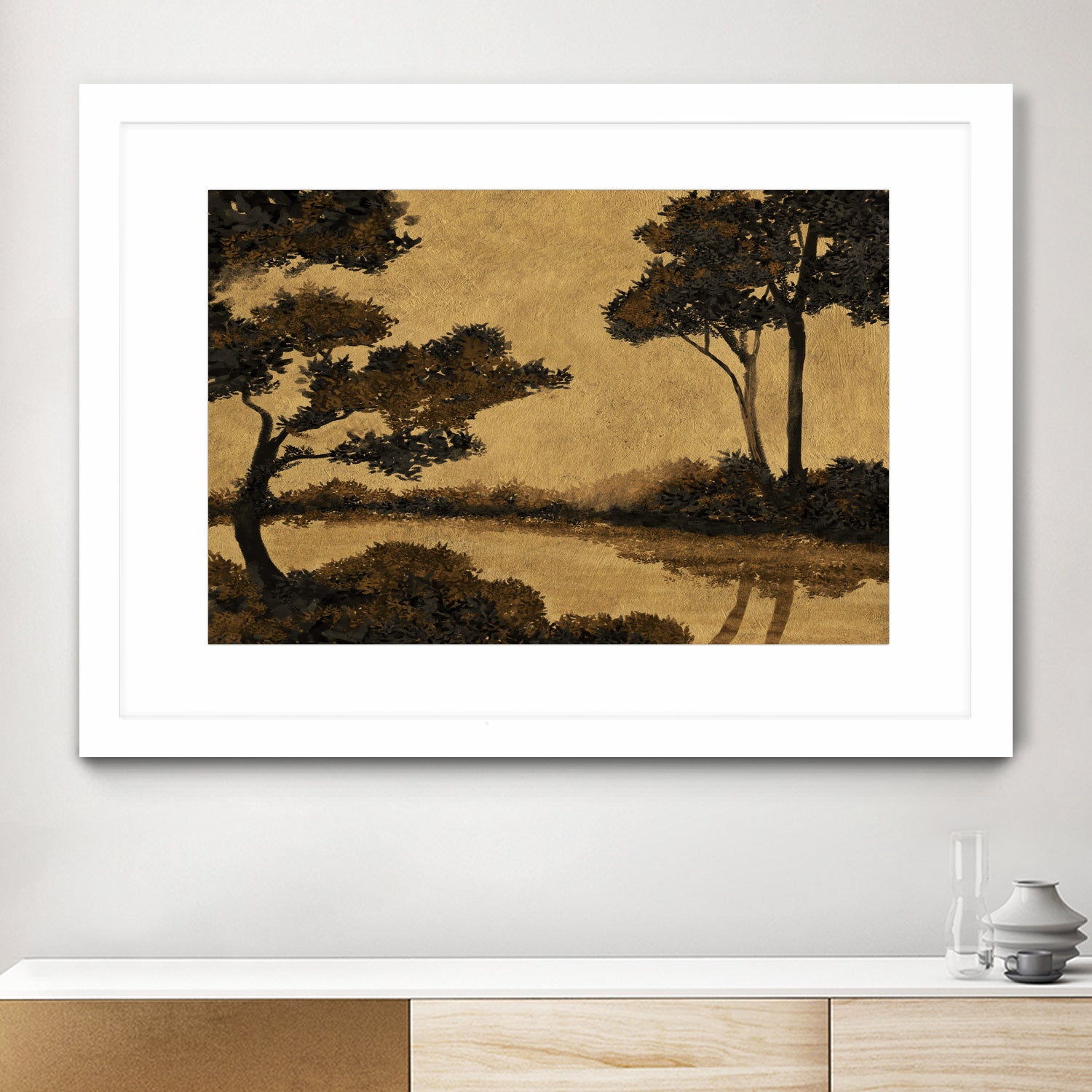 Wooland Pond by Dan Hobday on GIANT ART - nature and landscapes painting