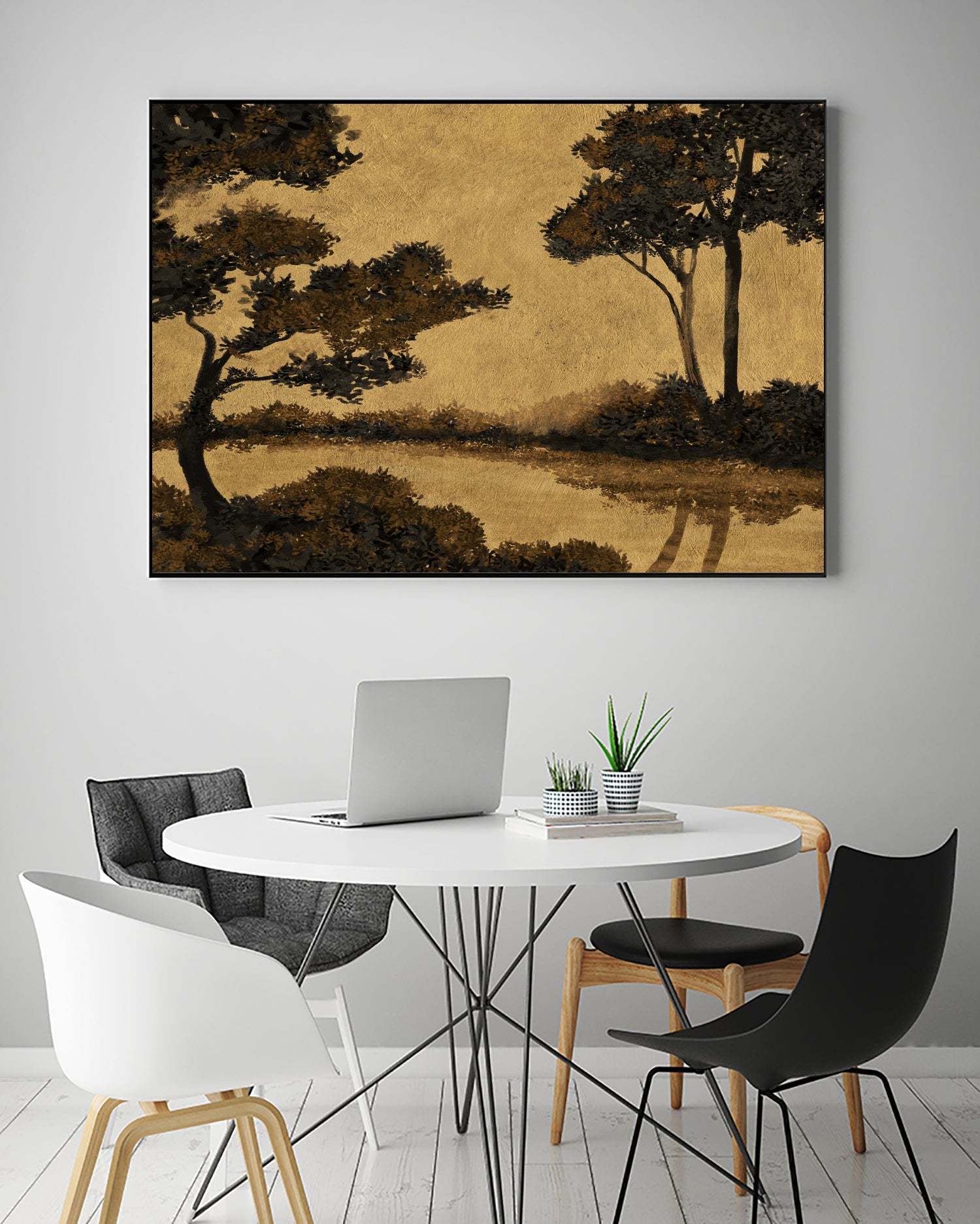 Wooland Pond by Dan Hobday on GIANT ART - nature and landscapes painting