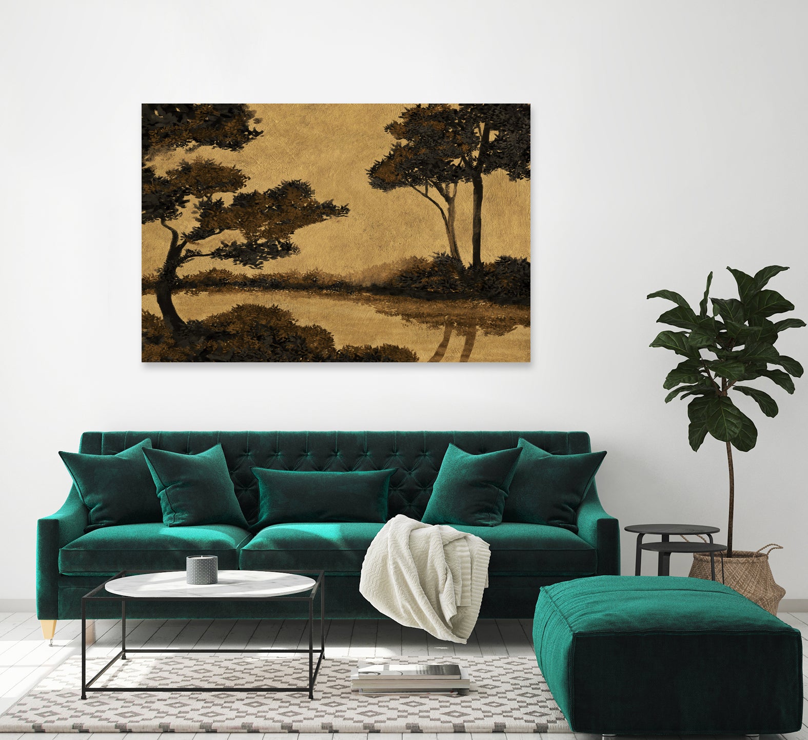 Wooland Pond by Dan Hobday on GIANT ART - nature and landscapes painting