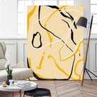 Golden Flow Lines by Little Dean on GIANT ART - line art abstract art