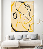 Golden Flow Lines by Little Dean on GIANT ART - line art abstract art