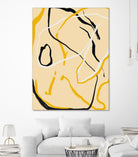 Golden Flow Lines by Little Dean on GIANT ART - line art abstract art