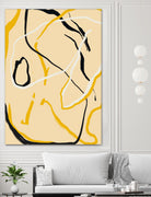 Golden Flow Lines by Little Dean on GIANT ART - line art abstract art