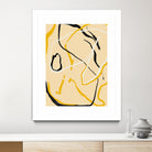 Golden Flow Lines by Little Dean on GIANT ART - line art abstract art