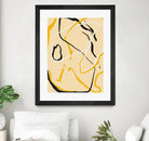 Golden Flow Lines by Little Dean on GIANT ART - line art abstract art
