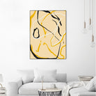 Golden Flow Lines by Little Dean on GIANT ART - line art abstract art