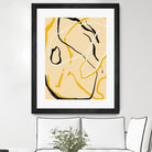 Golden Flow Lines by Little Dean on GIANT ART - line art abstract art